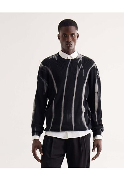 Saco Para Hombre Cuello Redondo Color Negro Marca Seven Seven #45330253