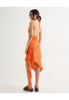 Vestido Para Mujer M/Sisa Medio Color Naranja Marca Seven Seven #28171402