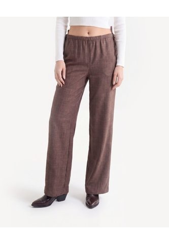 Pantalón Fluido Con Lazos Laterales  Para Mujer Café Seven Seven Seven Seven