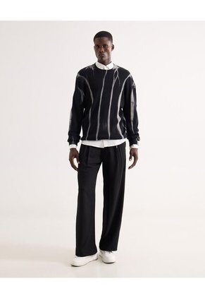 Saco Para Hombre Cuello Redondo Color Negro Marca Seven Seven #45330253