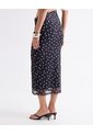 Falda Mesh Con Puntos Decorativos  Para Mujer Negro Seven Seven de Seven Seven