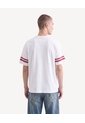 Camiseta Cuello V Con Textura  Para Hombre Crema Seven Seven de Seven Seven