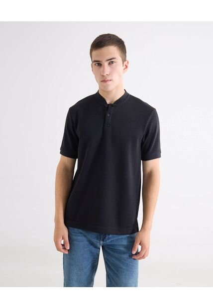 Polo Regular Basica  Para Hombre Blanco Seven Seven