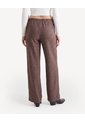 Pantalón Fluido Con Lazos Laterales  Para Mujer Café Seven Seven de Seven Seven
