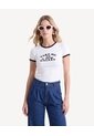 Camiseta Cuello Redondo Estampada  Para Mujer Crudo Seven Seven de Seven Seven
