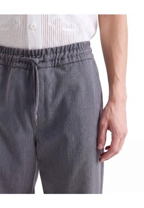 Pantalón Cintura Ajustable  Para Hombre Gris Seven Seven