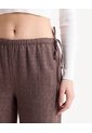 Pantalón Fluido Con Lazos Laterales  Para Mujer Café Seven Seven de Seven Seven