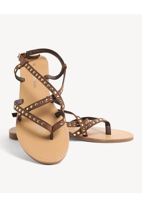 Sandalias Correas Ajustables Para Mujer Camel Seven Seven