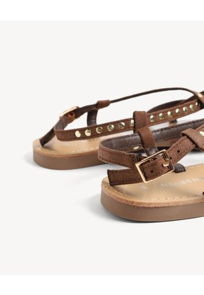 Sandalias Correas Ajustables Para Mujer Camel Seven Seven