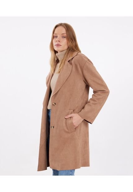 Chaqueta Para Mujer Abrigo Color Cafe  Marca Seven Seven #28080890