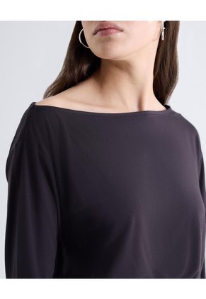 Blusa Escote Ojal Ajustable Para Mujer Negro Seven Seven