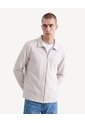 Camisa Harrington Texturizada  Para Hombre Taupe Seven Seven de Seven Seven