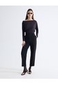 Blusa Escote Ojal Ajustable  Para Mujer Negro Seven Seven de Seven Seven