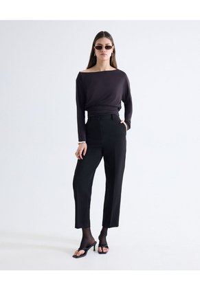 Blusa Escote Ojal Ajustable Para Mujer Negro Seven Seven