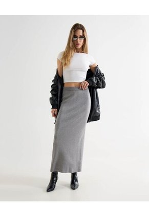 Falda Para Mujer Largo Color Gris Marca Seven Seven #28140919