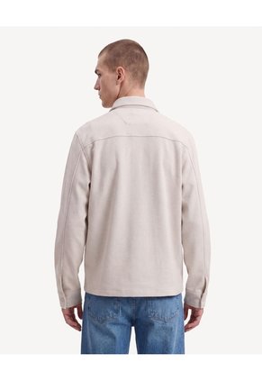 Camisa Harrington Texturizada Para Hombre Taupe Seven Seven