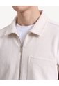 Camisa Harrington Texturizada  Para Hombre Taupe Seven Seven de Seven Seven