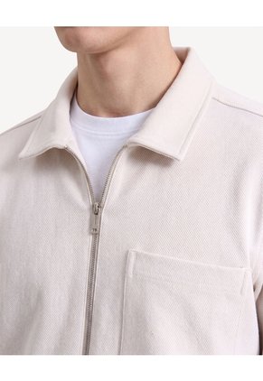 Camisa Harrington Texturizada Para Hombre Taupe Seven Seven