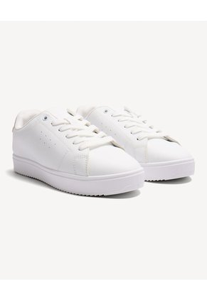 Tenis Con Detalles Brillantes  Para Mujer Café Seven Seven