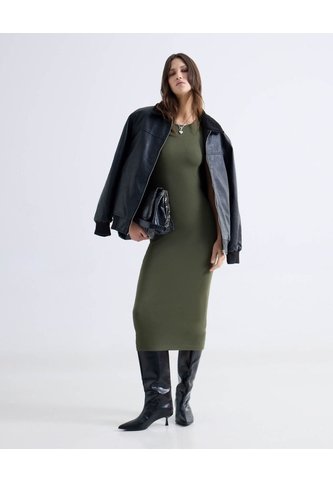 Vestido Midi Ajustado  Para Mujer Verde Seven Seven Seven Seven