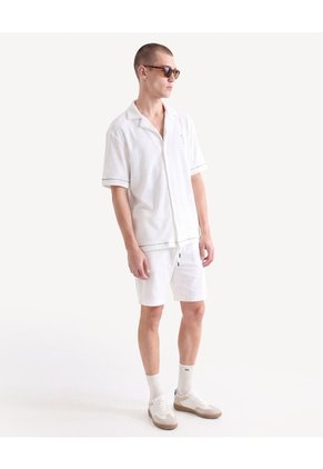 Bermuda Rústica Con Cordón  Para Hombre Marfil Seven Seven