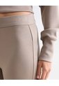 Pantalón Flare Tiro Alto  Para Mujer Taupe Seven Seven de Seven Seven