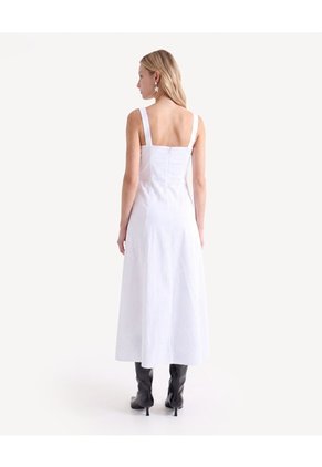 Vestido Tiras Anchas  Para Mujer Blanco Seven Seven