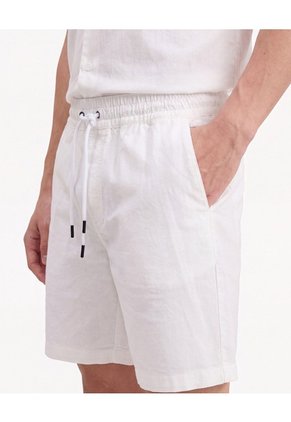 Bermuda Rústica Con Cordón  Para Hombre Marfil Seven Seven