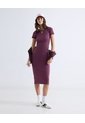 Vestido Midi Ajustado  Para Mujer Vino Seven Seven de Seven Seven