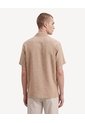 Camisa Resort Bordada  Para Hombre Camel Seven Seven de Seven Seven