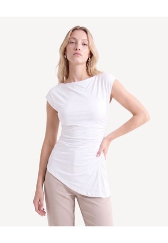 Camiseta Recogida  Para Mujer Crudo Seven Seven Seven Seven