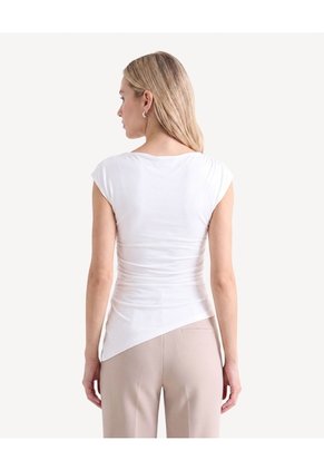 Camiseta Recogida  Para Mujer Crudo Seven Seven