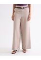 Pantalón Tiro Alto Bota Amplia  Para Mujer Taupe Seven Seven de Seven Seven