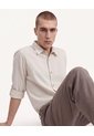 Camisa Rústica Con Charreteras  Para Hombre Beige Seven Seven de Seven Seven