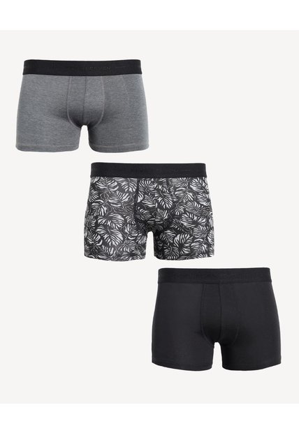 Set X3 Boxers Stretch Corto X3 Para Hombre Negro Seven Seven