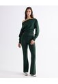 Pantalón Flare Tiro Alto  Para Mujer Verde Seven Seven de Seven Seven