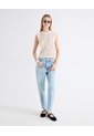 Jean Mom Ruedo Desflecado  Para Mujer Azul Seven Seven de Seven Seven