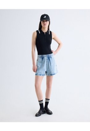 Short Azul Claro Con Pedrería Para Mujer Azul Seven Seven