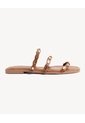 Sandalias Tiras Cruzadas  Para Mujer Camel Seven Seven de Seven Seven
