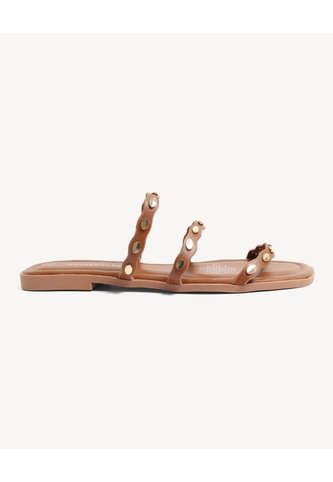 Sandalias Tiras Cruzadas  Para Mujer Camel Seven Seven Seven Seven
