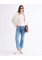Jean Cropped Flare Desgastado  Para Mujer Azul Seven Seven de Seven Seven