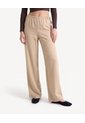 Pantalón Fluido Con Lazos Laterales  Para Mujer Camel Seven Seven de Seven Seven