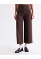 Pantalón Culotte De Pinzas Sastreras  Para Mujer Café Seven Seven de Seven Seven