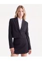 Blazer Cropped Cruzado  Para Mujer Negro Seven Seven de Seven Seven