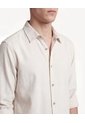 Camisa Rústica Con Charreteras  Para Hombre Beige Seven Seven de Seven Seven