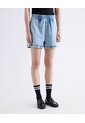 Short Azul Claro Con Pedrería  Para Mujer Azul Seven Seven de Seven Seven