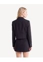 Blazer Cropped Cruzado  Para Mujer Negro Seven Seven de Seven Seven