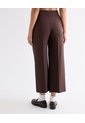Pantalón Culotte De Pinzas Sastreras  Para Mujer Café Seven Seven de Seven Seven