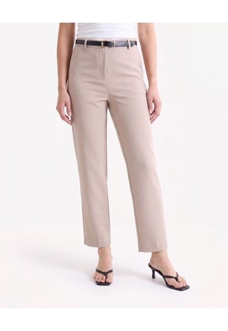 Pantalón Chino Con Cinturón  Para Mujer Beige Seven Seven Seven Seven