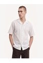 Camisa Resort Bordada  Para Hombre Blanco Seven Seven de Seven Seven